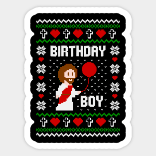 Jesus Birthday Boy Sticker